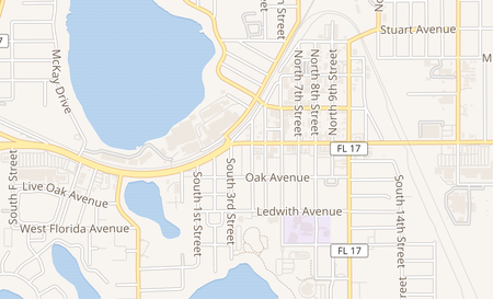 map of 307 E. Hinson Ave Haines City, FL 33844