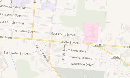 map of 770 Scioto St Urbana, OH 43078