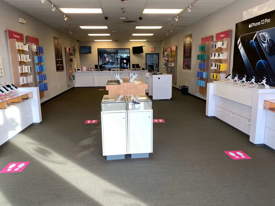 Interior photo of T-Mobile Store at N Judd Pkwy NE & E Broad St, Fuquay Varina, NC