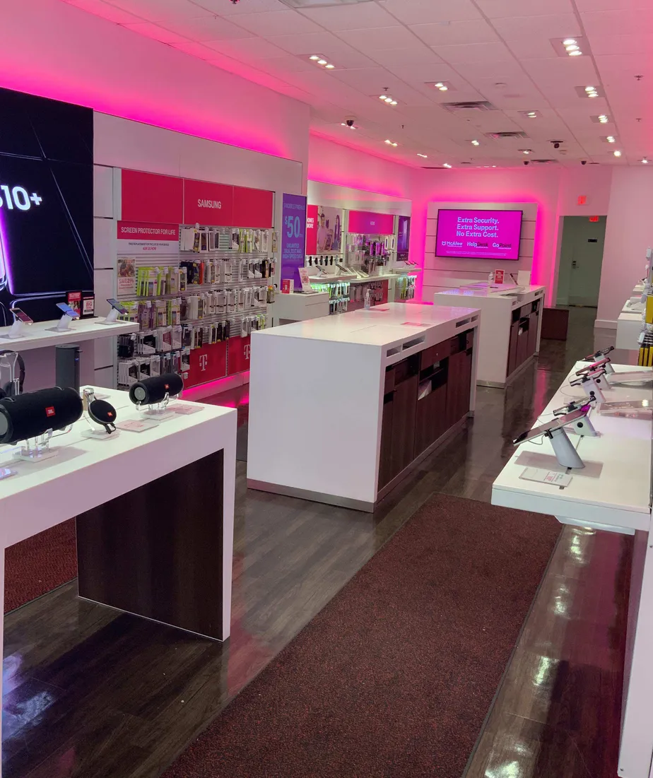 Magenta is Everywhere at T-Mobile's Signature Store on The Strip - DC  Building Group