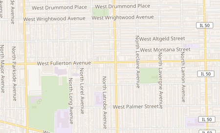 map of 5207 W Fullerton Chicago, IL 60639