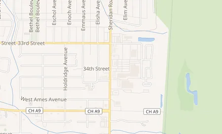 map of 3373 Sheridan Rd Zion, IL 60099