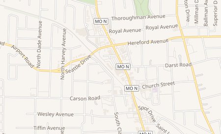 map of 61 N Florissant Rd Ferguson, MO 63135