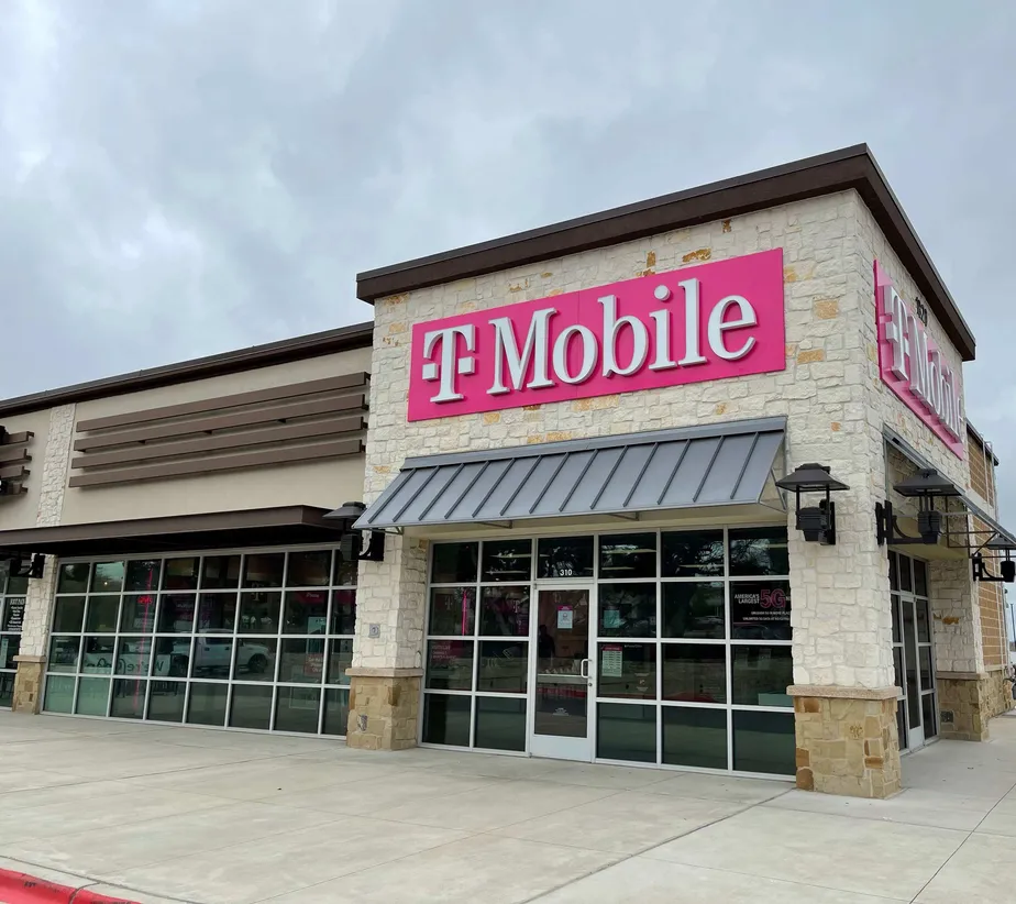 Exterior photo of T-Mobile store at Crystal Falls Pkwy & Lakeline Blvd, Leander, TX