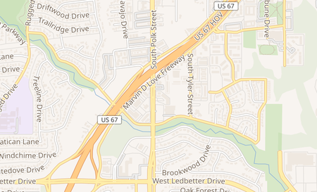 map of 3938 S Polk St. Dallas, TX 75224