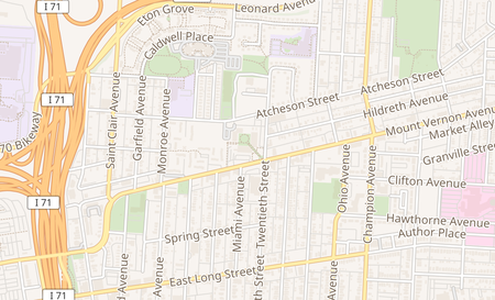 map of 1044 Mount Vernon Ave Columbus, OH 43203