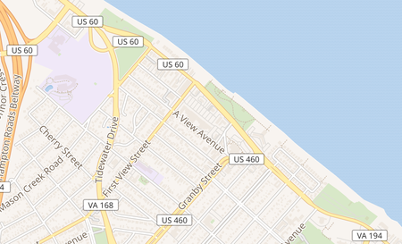 map of 167 W Ocean View Ave 7 Norfolk, VA 23503