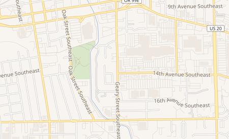 map of 1322 Geary St SE Albany, OR 97322