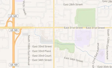 map of 3115 S Garnett Rd Tulsa, OK 74146