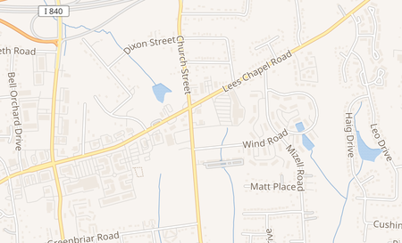 map of 3806 N Church St Ste B Greensboro, NC 27405