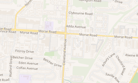 map of 4378 Cleveland Ave Columbus, OH 43224