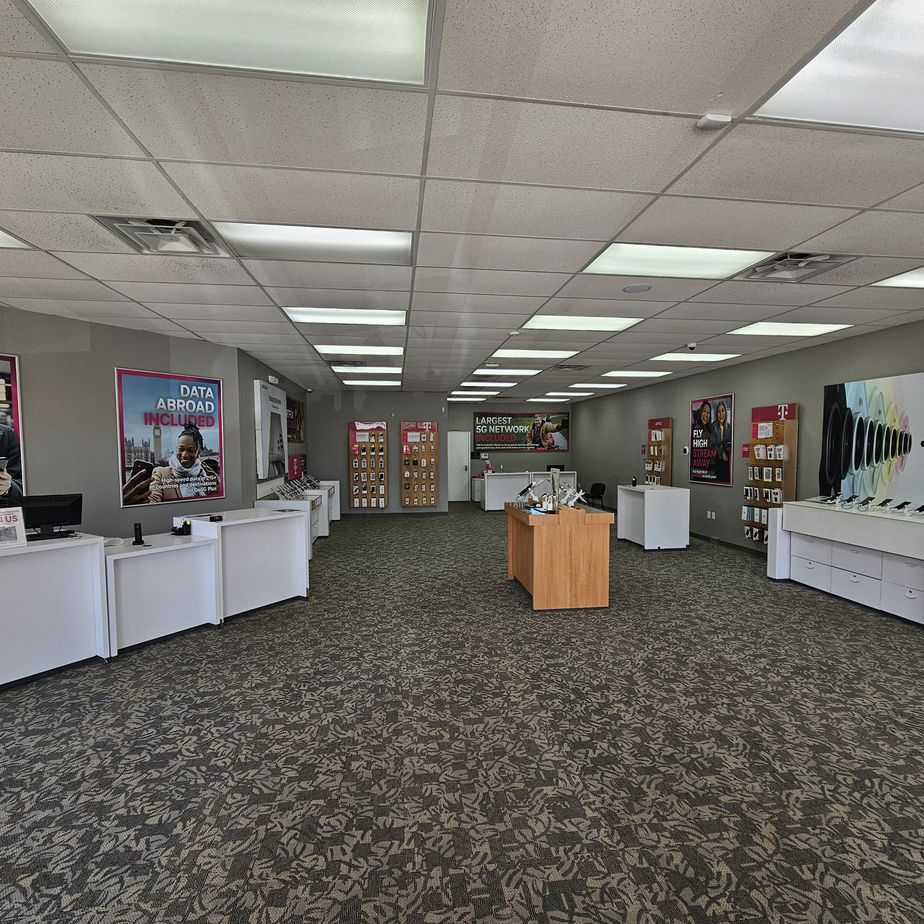 Interior photo of T-Mobile Store at Hendersonville Rd & Gerber Rd, Asheville, NC