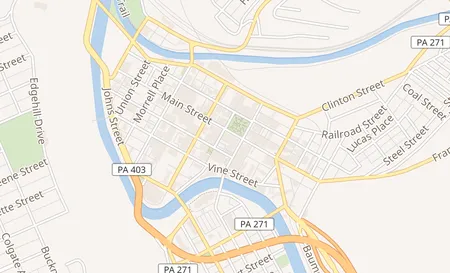 Street map of johnstown pa