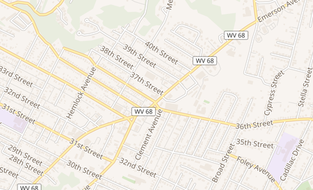 map of 3601 Emerson Ave Ste 4 4 Parkersburg, WV 26104
