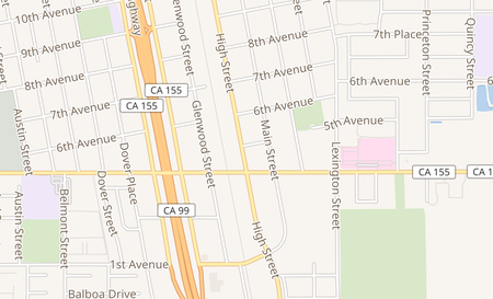 map of 428 High St. Suite F Delano, CA 93215