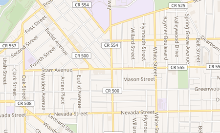 map of 923 Starr Ave Toledo, OH 43605