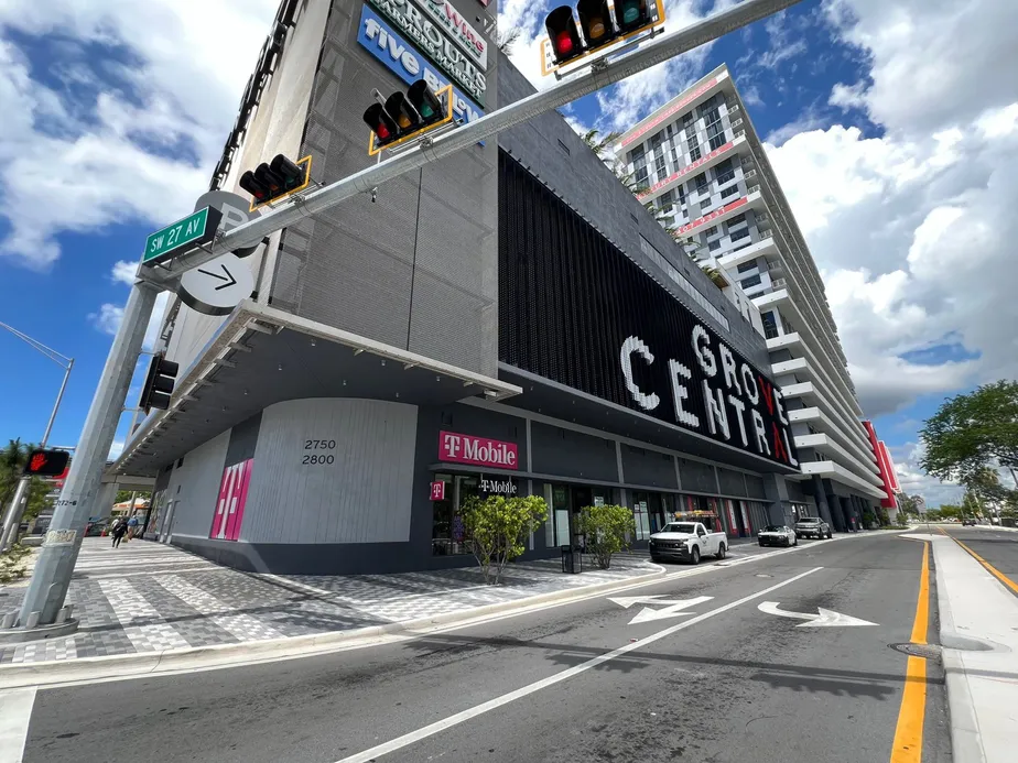  Exterior photo of T-Mobile Store at Grove Central, Miami, FL 