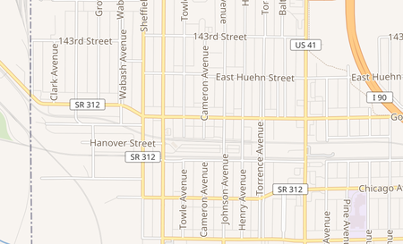 map of 524 Gostlin St. Hammond, IN 46327