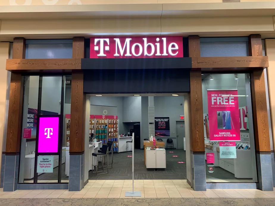 Exterior photo of T-Mobile store at Pittsburgh Mills Mall, Tarentum, PA