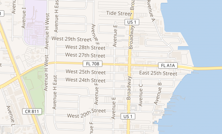 map of 113 W Blue Heron Blvd Riviera Beach, FL 33404