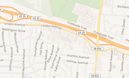 map of 3902 Linden Ave Dayton, OH 45432