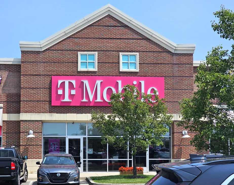 Exterior photo of T-Mobile Store at N Emerson Ave & Emerson Pointe, Greenwood, IN