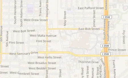 map of 421 W Bolt Street Ft. Worth, TX 76110