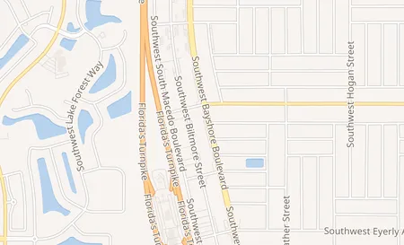 map of 1022 Sw Bayshore Blvd Port St Lucie, FL 34983