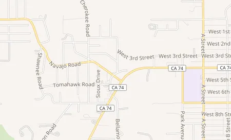 map of 802 Navajo Road Suite I Perris, CA 92570