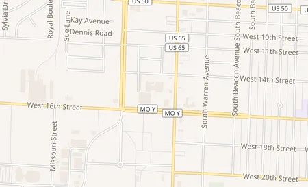 map of 1400 S Limit Ave Sedalia, MO 65301