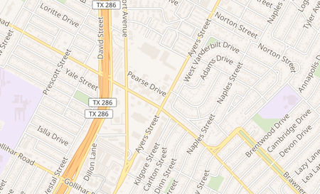 map of 4037 Ayers St. Corpus Christi, TX 78415