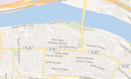 map of 2000 Wharton Street Pittsburgh, PA 15203