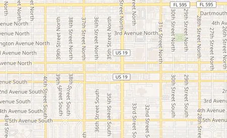 map of 3441 Central Ave Ste B St Petersburg, FL 33713