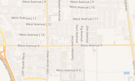 map of 701 W. Avenue K Suite 101 Lancaster, CA 93534