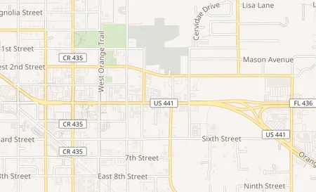map of 395 E. Main Street Apopka, FL 32703