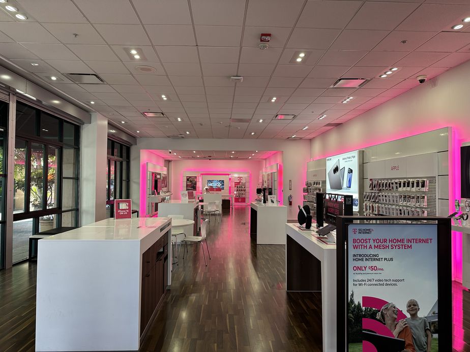 Interior photo of T-Mobile Store at Brand & Wilson, Glendale, CA