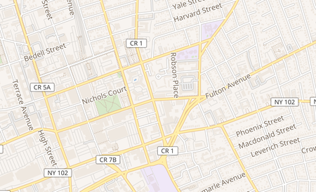 map of 393 Fulton Ave Hempstead, NY 11550