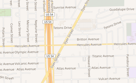 map of 8320 Dyer 103 El Paso, TX 79904