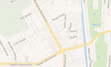 map of 2401 Manhattan Blvd Harvey, LA 70058