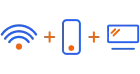 Combine Optimum Internet with Optimum Unlimited Mobile and TV Icons
