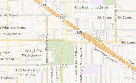 map of 1305 E 4th Street Ontario, CA 91764