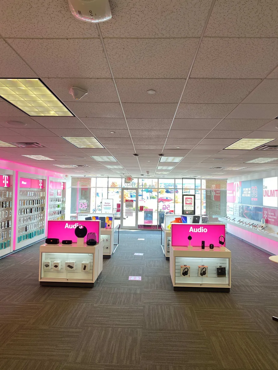 Interior photo of T-Mobile Store at Olive Blvd & Reuther Ln, Saint Louis, MO