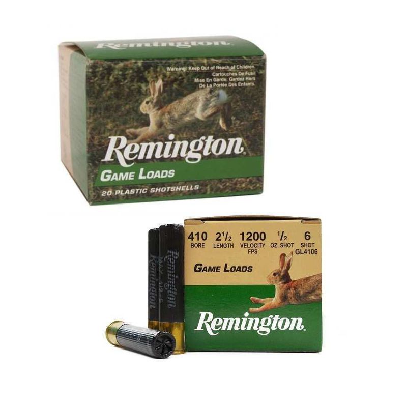 Remington Game Loads .410 Gauge 2-1/2", 1/2 Oz. #6 Shot, 20 Rounds ...