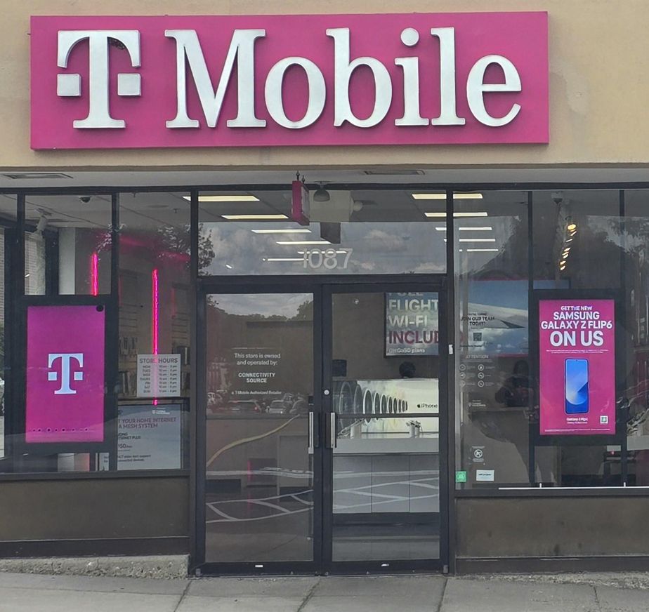 Exterior photo of T-Mobile Store at S Main St & E Spring Valley Rd, Centerville, OH