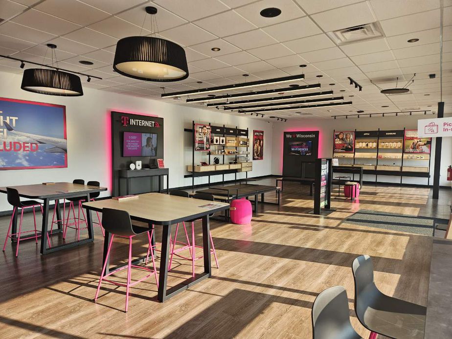Interior photo of T-Mobile Store at Plover Rd & Hoover Ave, Plover, WI