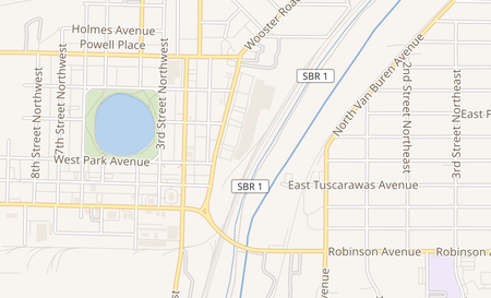 map of 153 Wooster Rd N Barberton, OH 44203