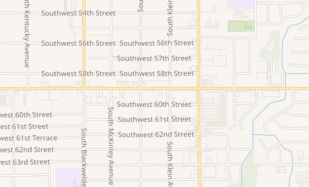 map of 1020 SW 59th Street Oklahoma City, OK 73109