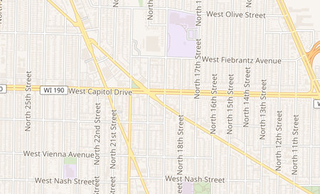 map of 1903 W. Capitol Dr. Milwaukee, WI 53206