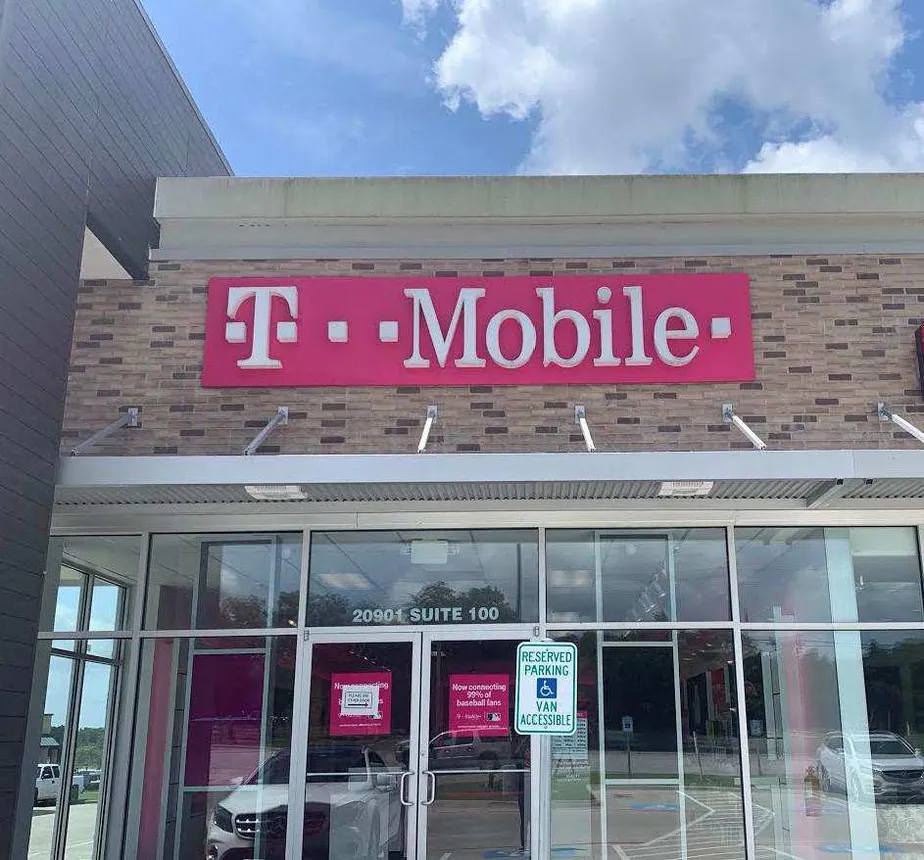Exterior photo of T-Mobile store at Eva St & Liberty St, Montgomery, TX