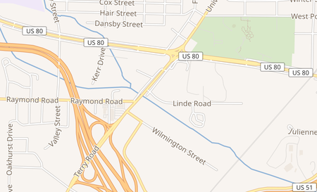 map of 1700 University Blvd. Jackson, MS 39204
